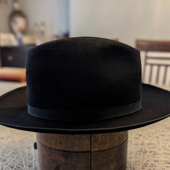 Genuine Borsalino Mascotte - Radiconcini Rome - 1997 Black Fedora 59 (7 3/8) - Picture 2 of 8